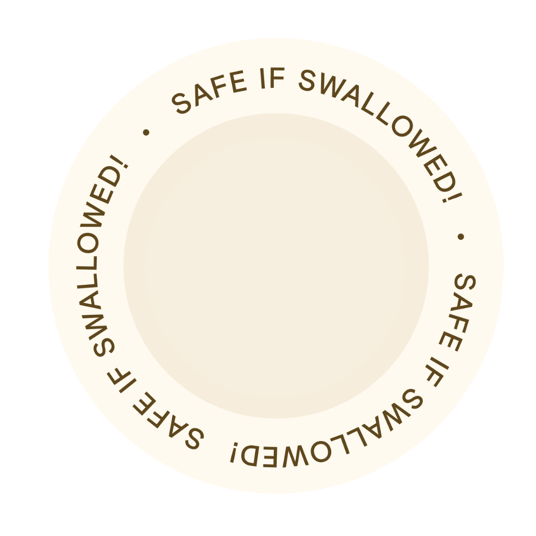 Safe to swallow sticker
