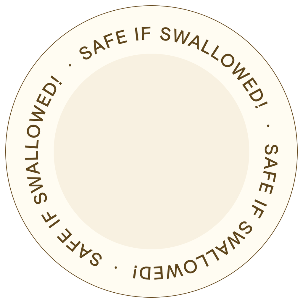 Safe to swallow sticker